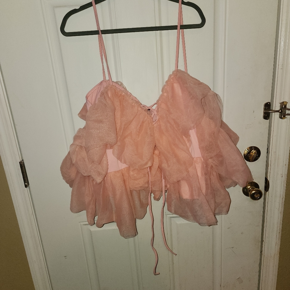 Xplus wear ruffle top